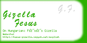 gizella fesus business card